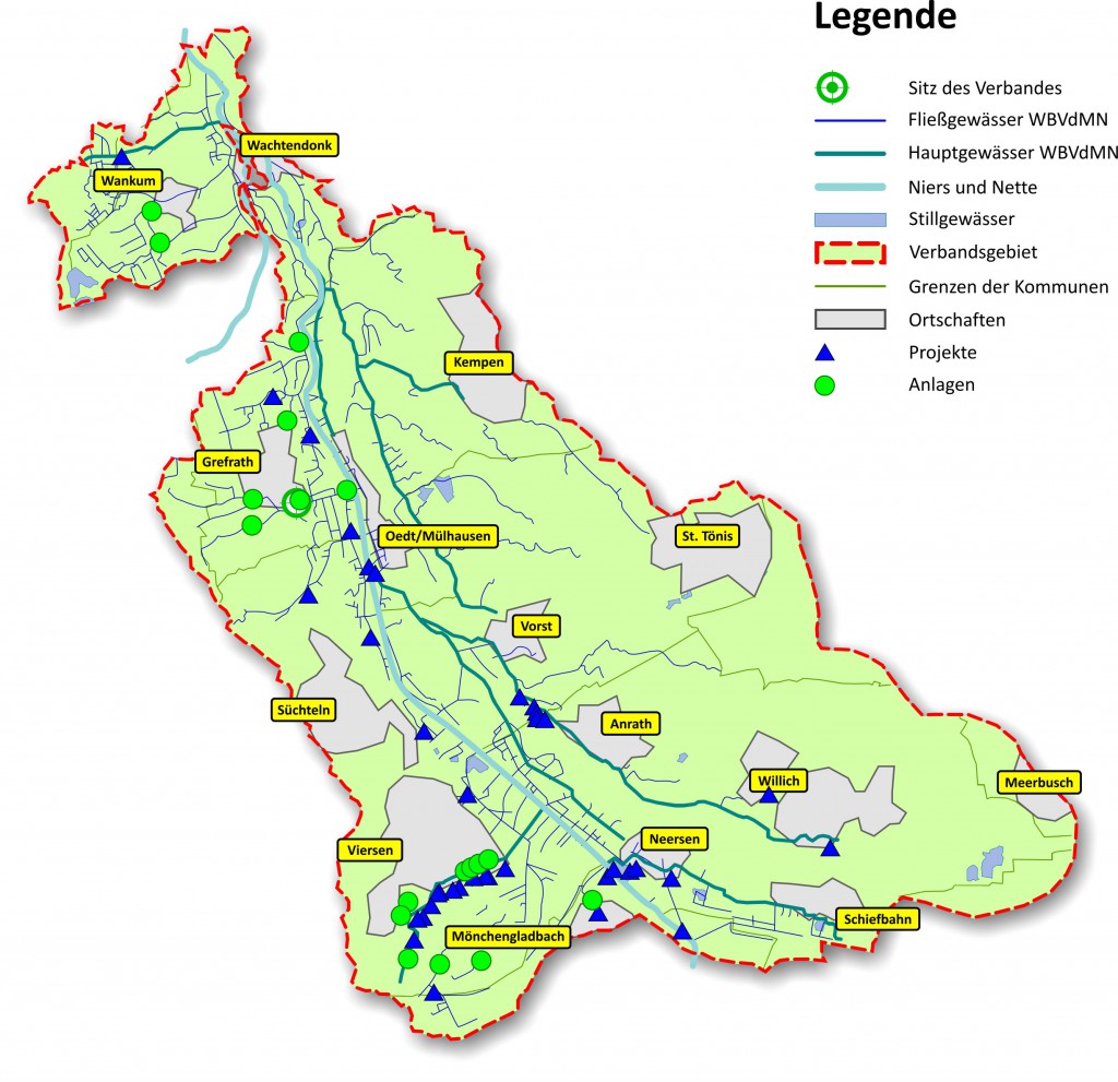 (geplante) Projekte, Gewässer und Anlagen im Verbandsgebiet