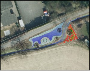 geplanter Retentionsraum unterhalb der S-Kurve